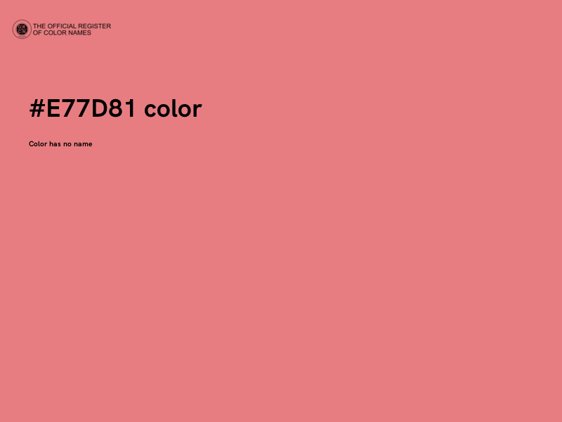 #E77D81 color image