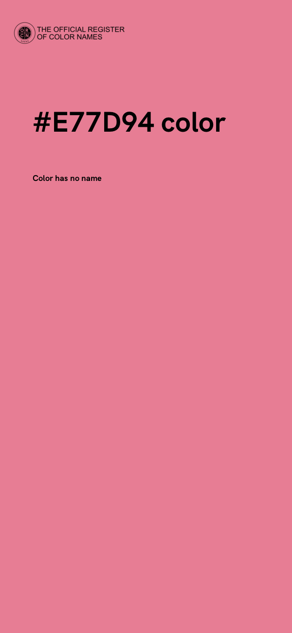 #E77D94 color image