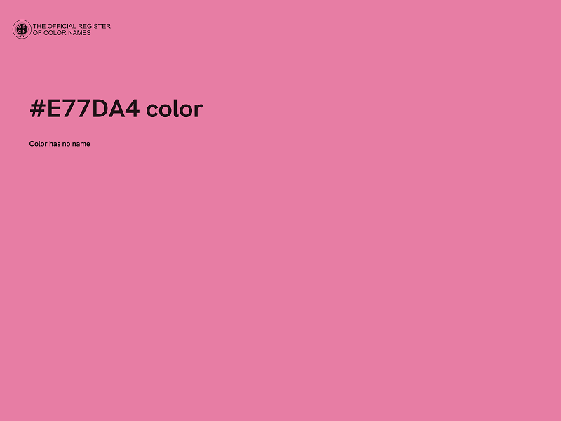 #E77DA4 color image