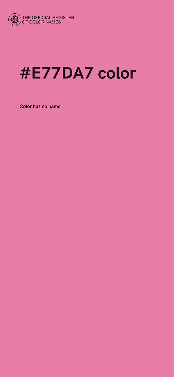 #E77DA7 color image