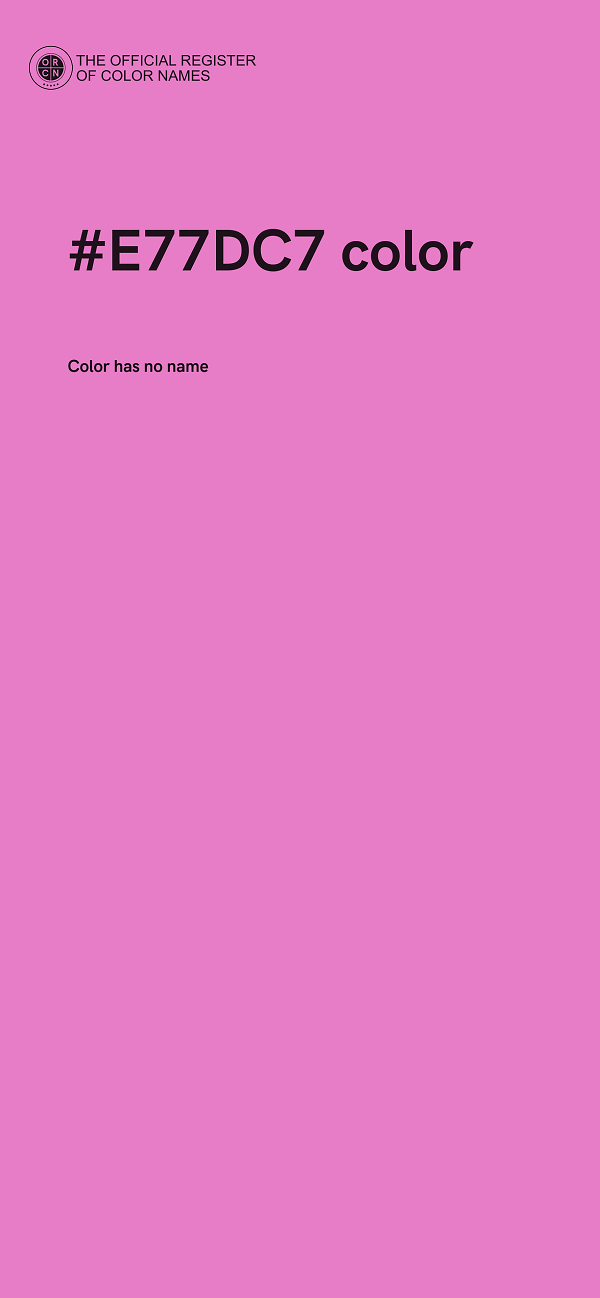 #E77DC7 color image