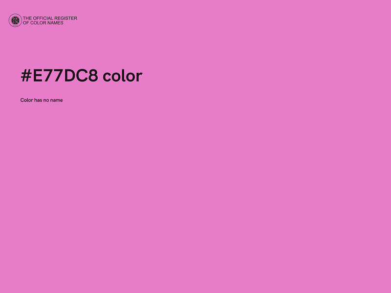 #E77DC8 color image