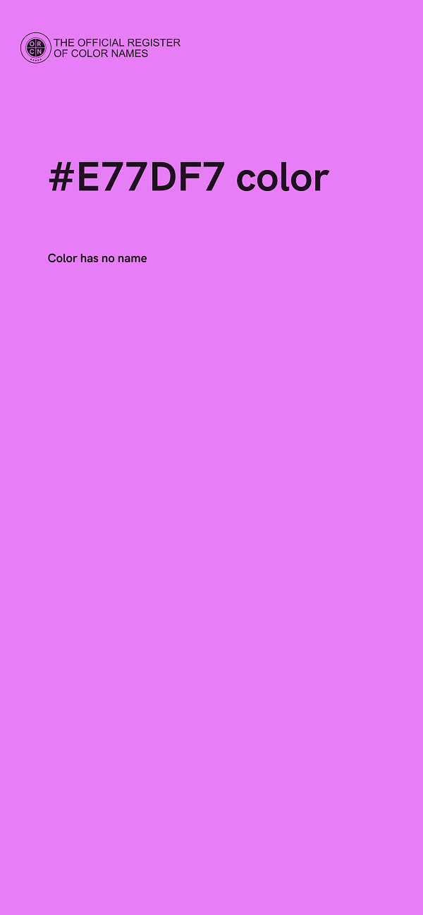 #E77DF7 color image