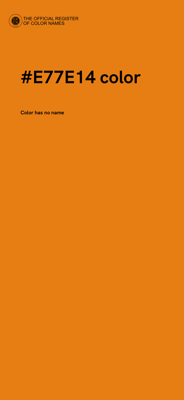 #E77E14 color image