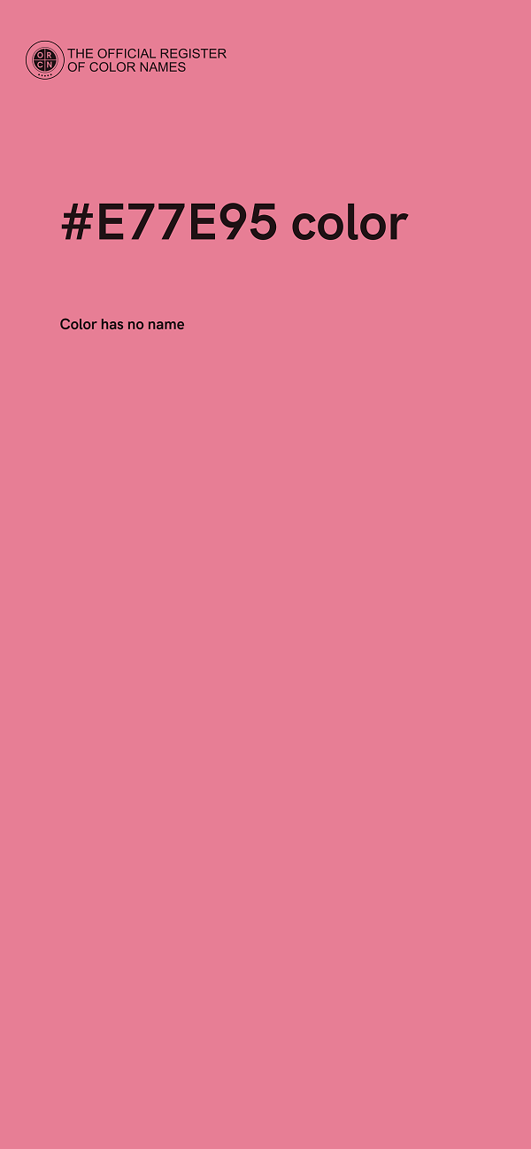 #E77E95 color image