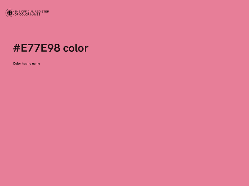 #E77E98 color image