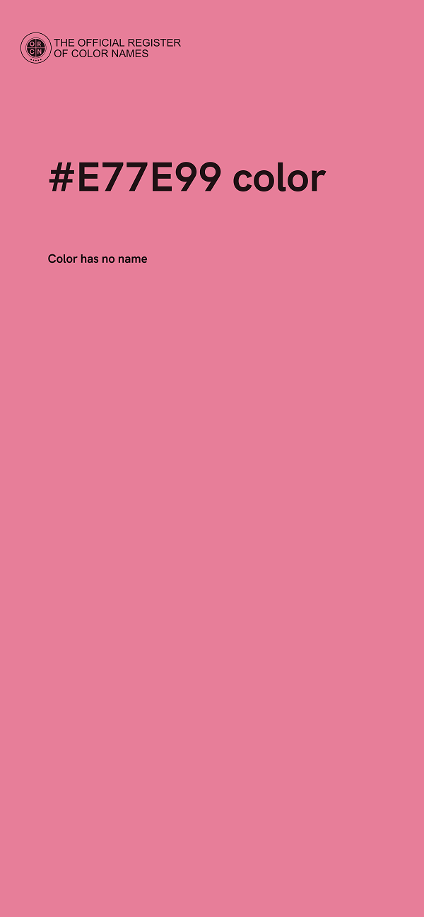 #E77E99 color image