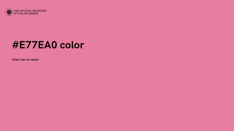 #E77EA0 color image
