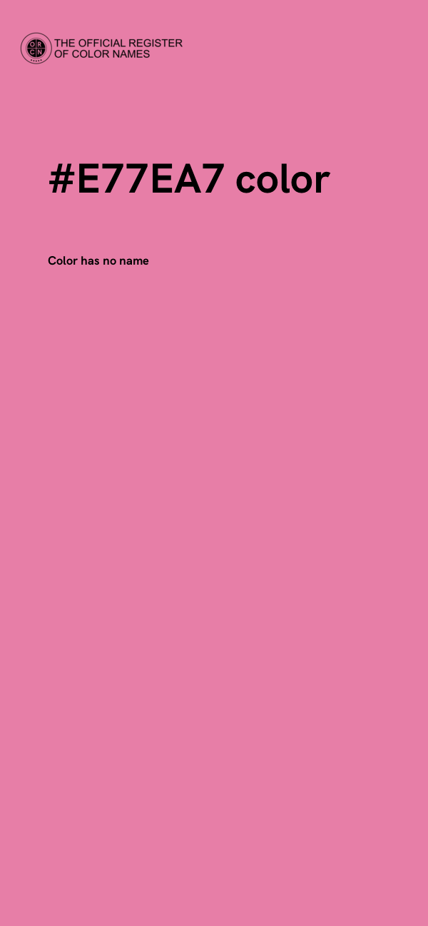 #E77EA7 color image