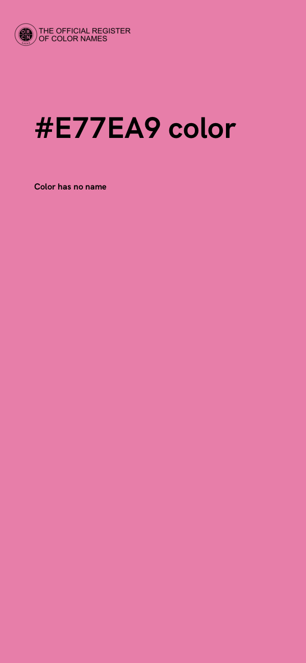 #E77EA9 color image