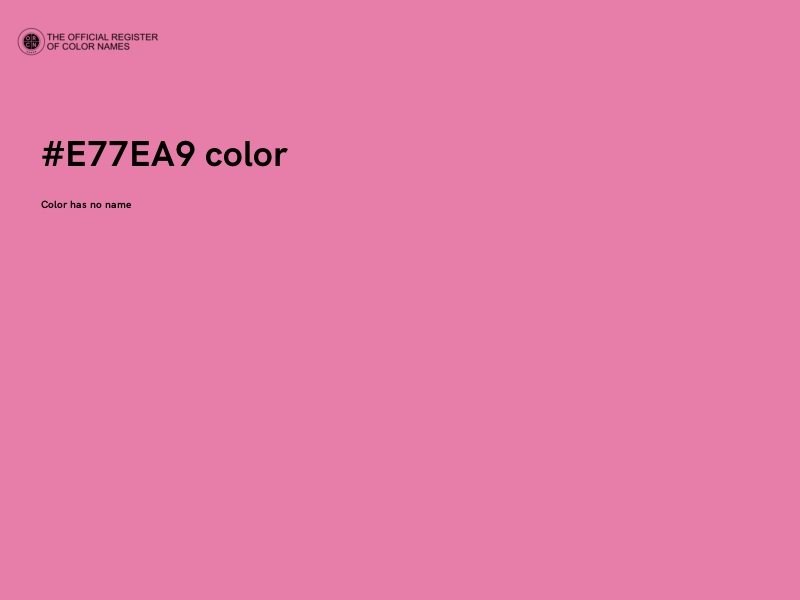 #E77EA9 color image