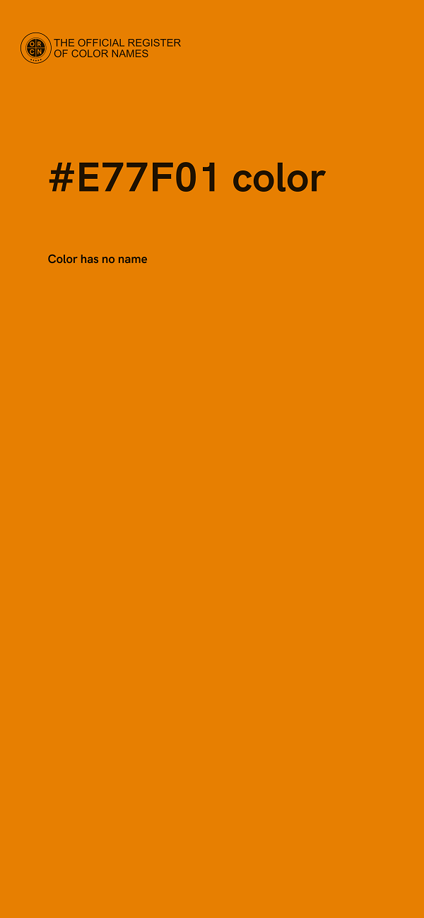 #E77F01 color image
