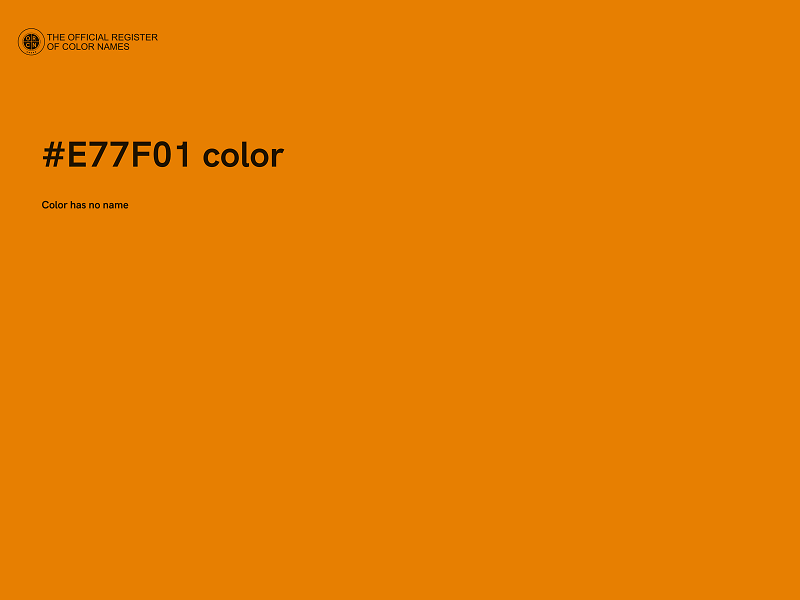 #E77F01 color image