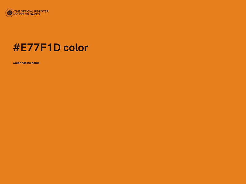 #E77F1D color image