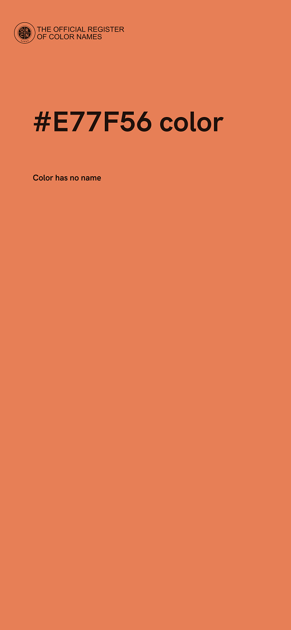 #E77F56 color image