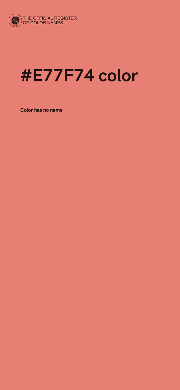 #E77F74 color image
