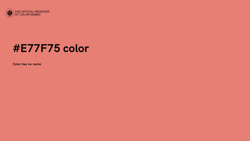 #E77F75 color image