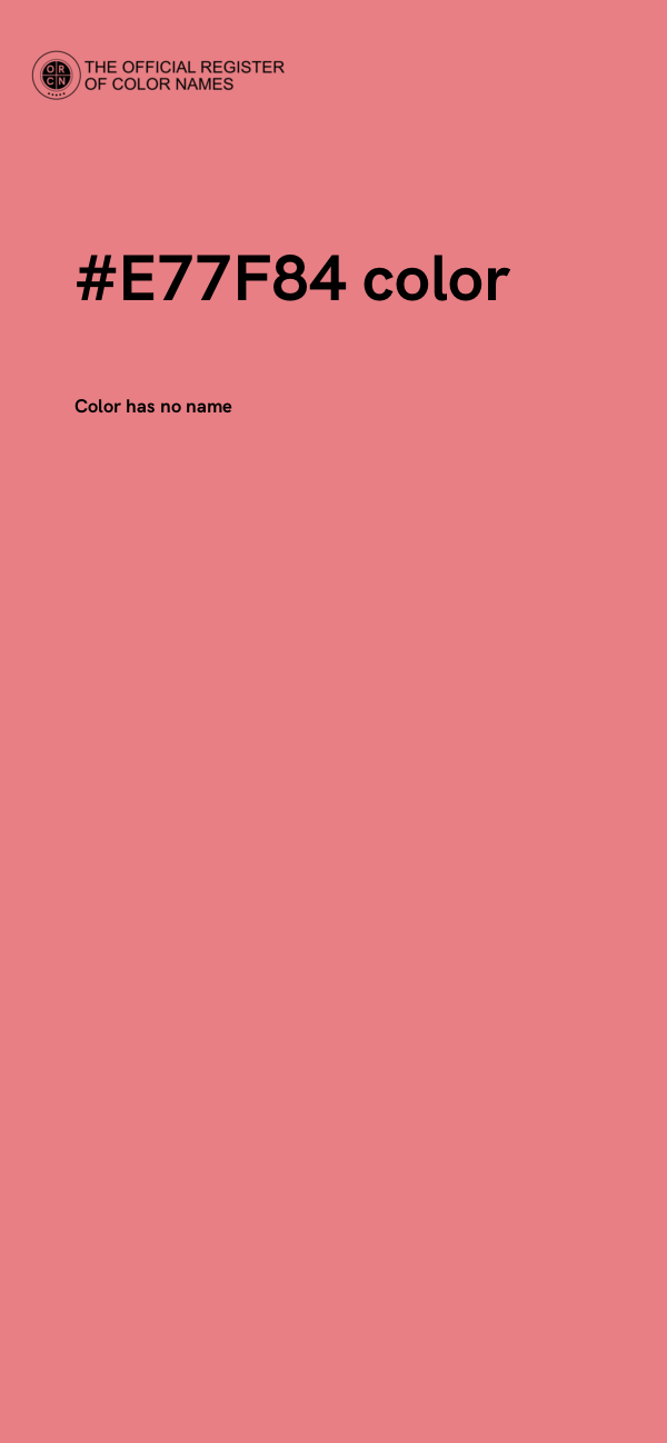 #E77F84 color image