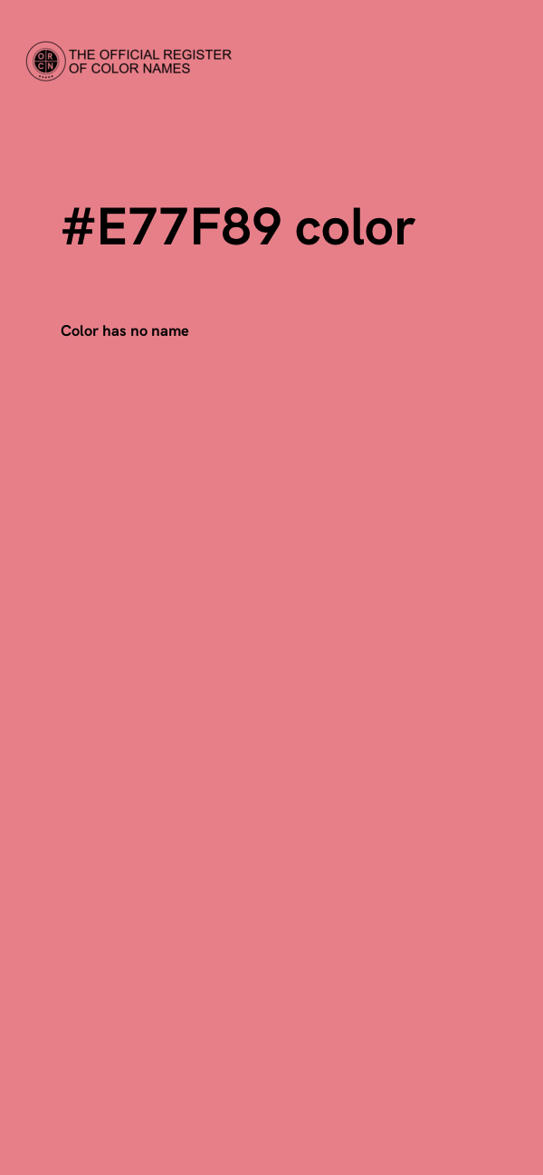 #E77F89 color image