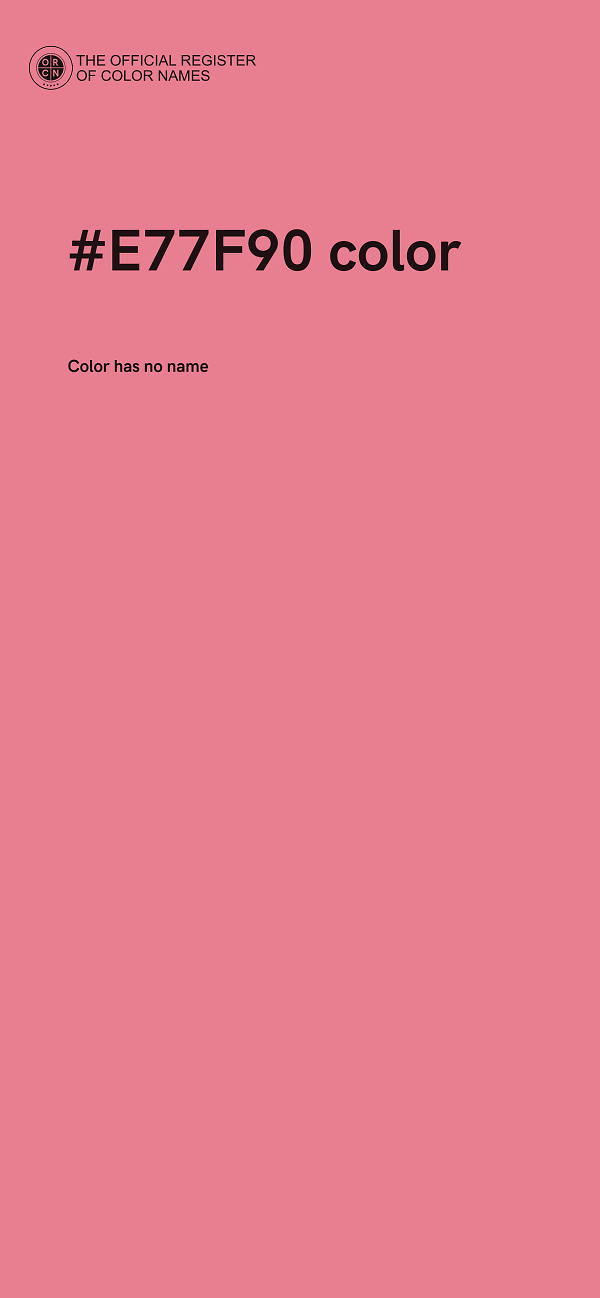 #E77F90 color image