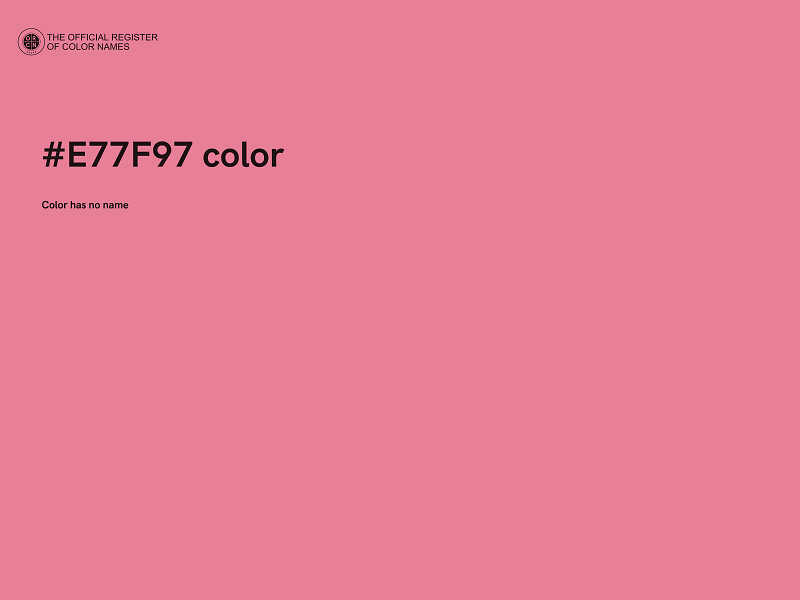 #E77F97 color image