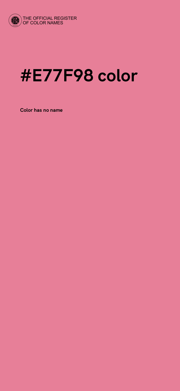 #E77F98 color image