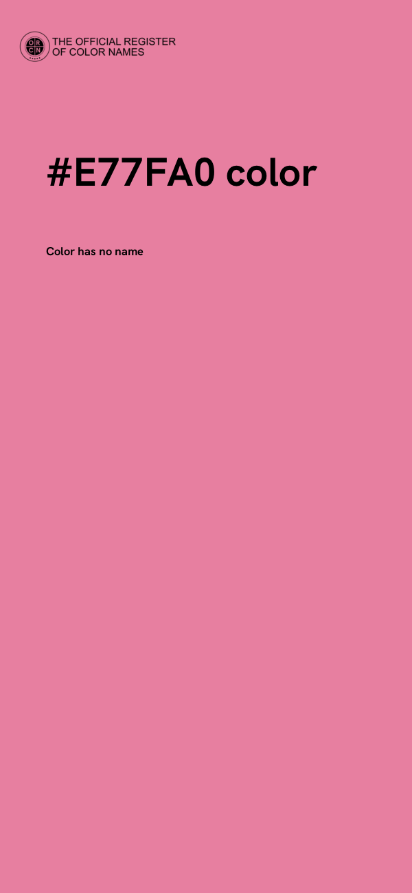 #E77FA0 color image