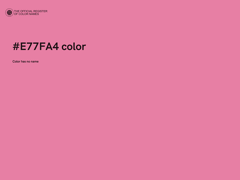 #E77FA4 color image