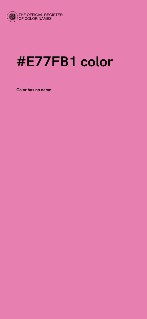 #E77FB1 color image