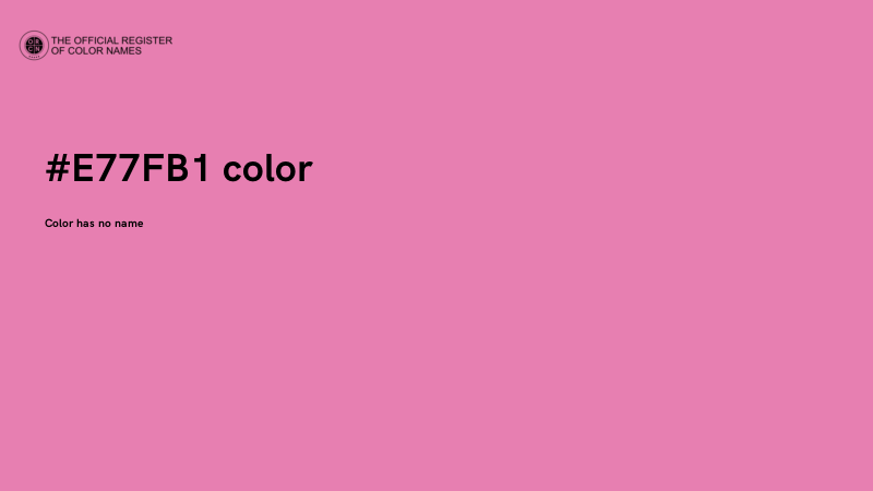 #E77FB1 color image