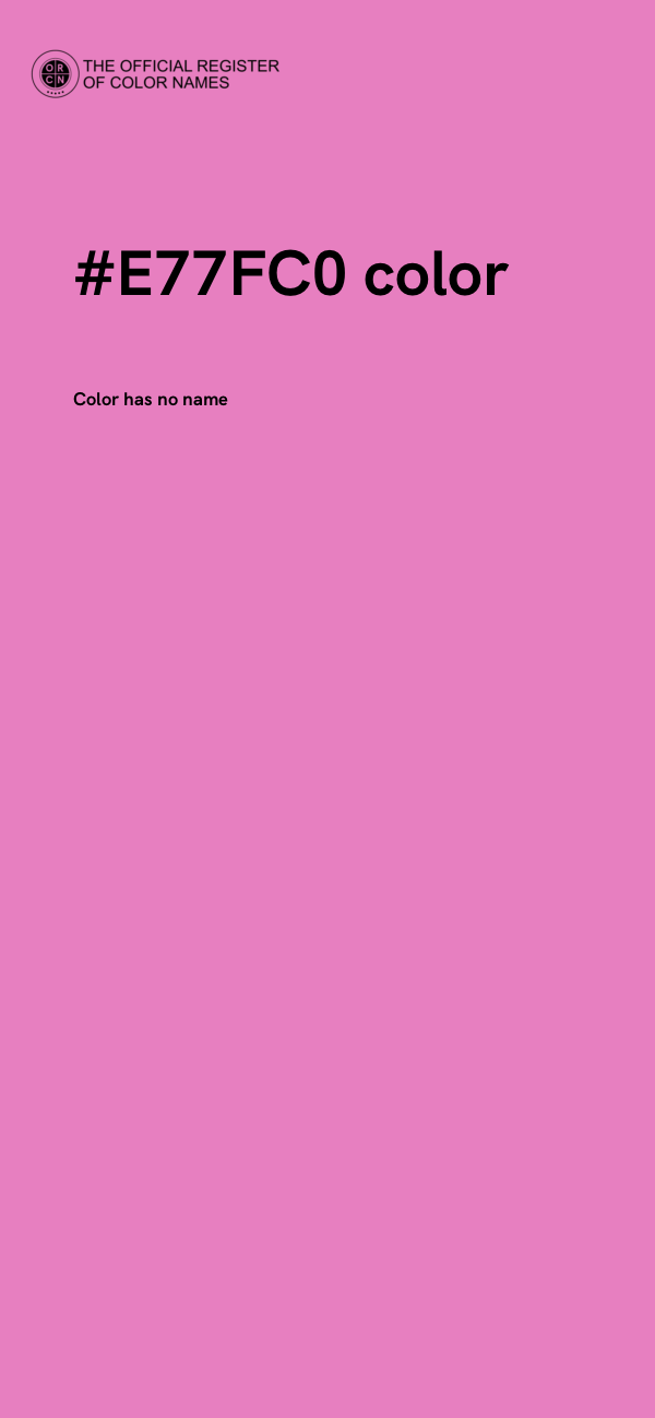 #E77FC0 color image