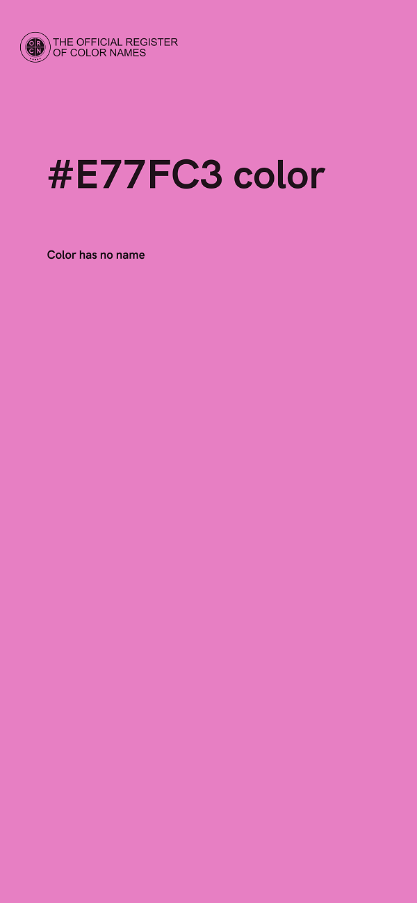 #E77FC3 color image