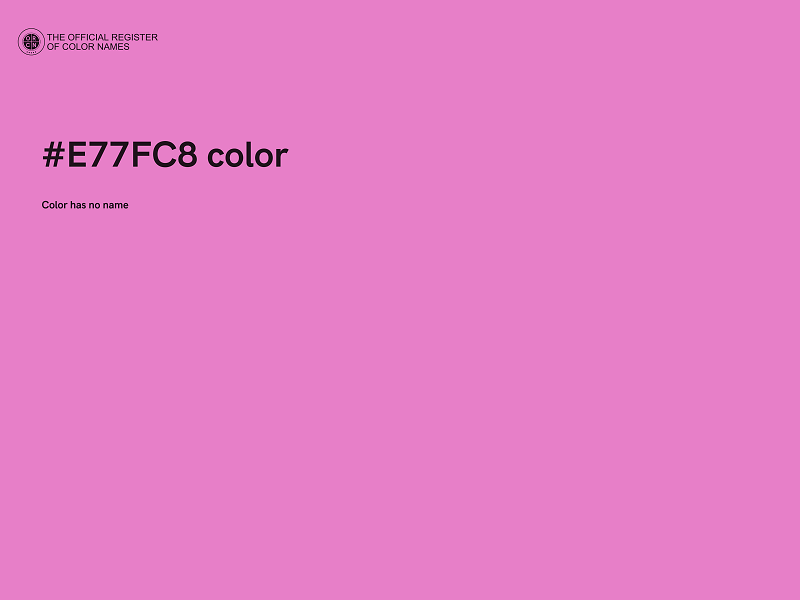 #E77FC8 color image