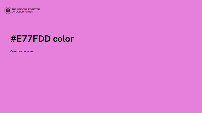 #E77FDD color image