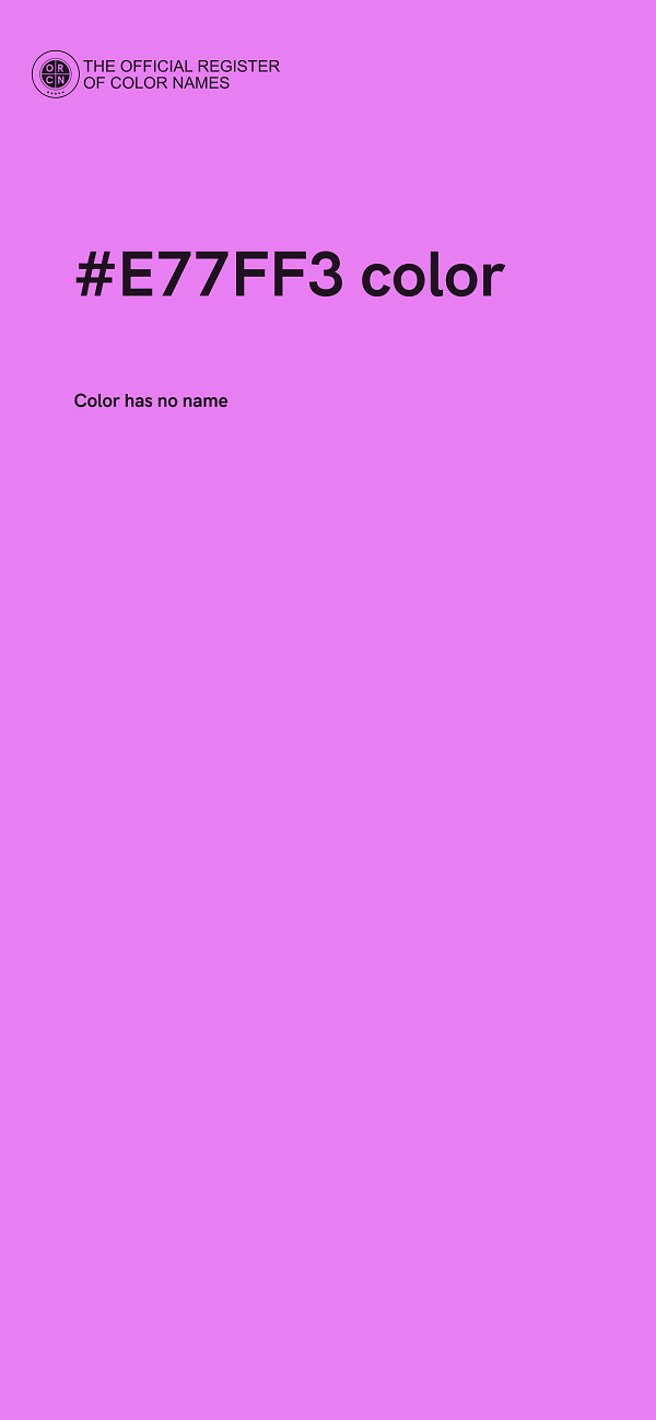 #E77FF3 color image