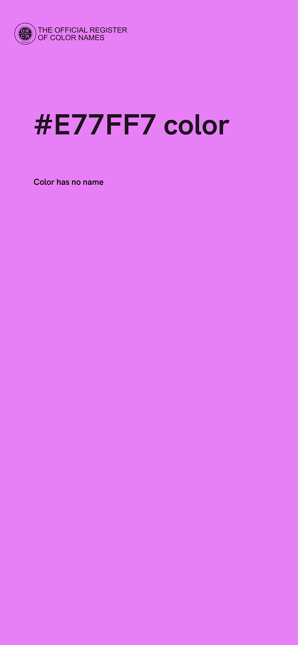 #E77FF7 color image