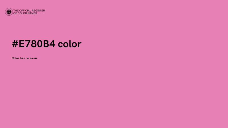 #E780B4 color image