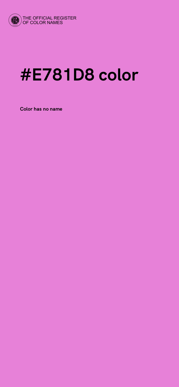 #E781D8 color image