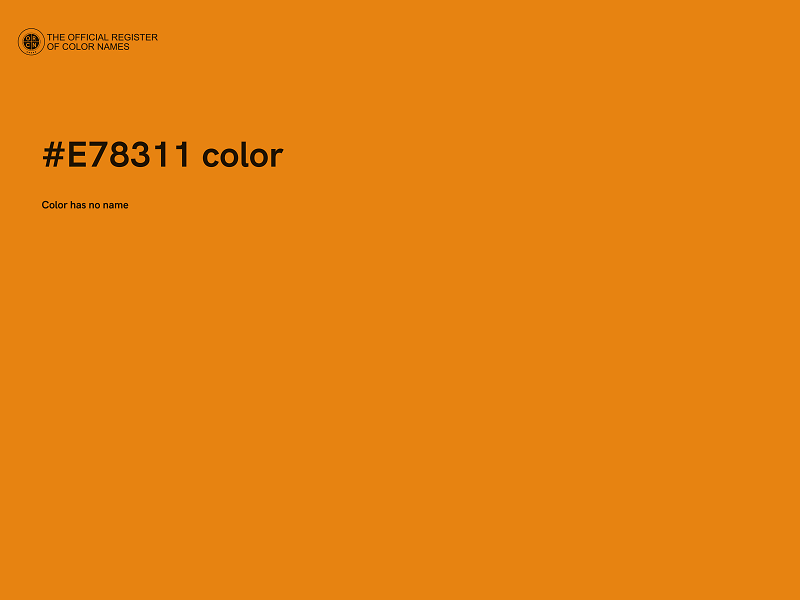 #E78311 color image