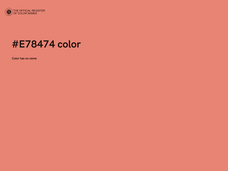#E78474 color image