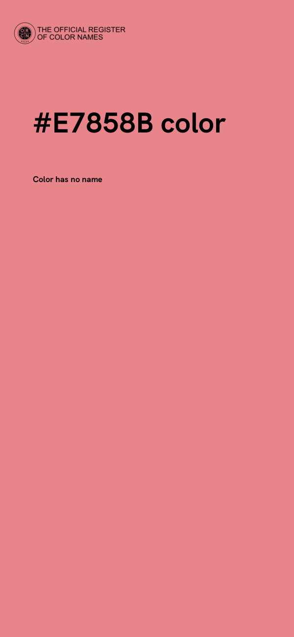 #E7858B color image