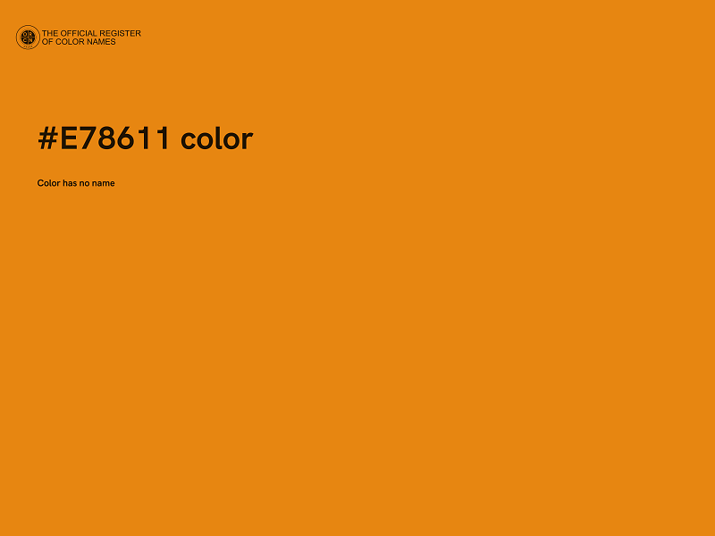 #E78611 color image