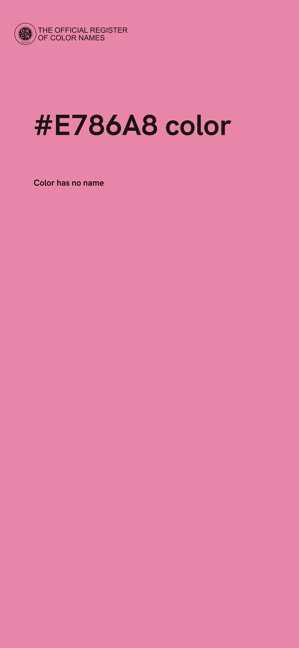#E786A8 color image
