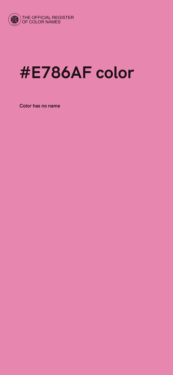 #E786AF color image