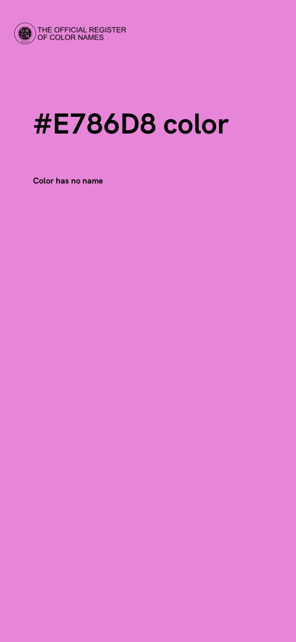 #E786D8 color image