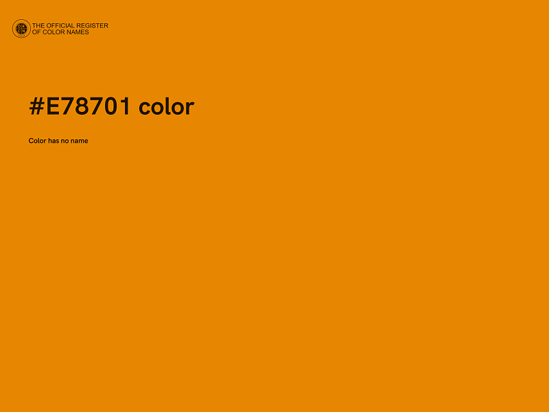 #E78701 color image