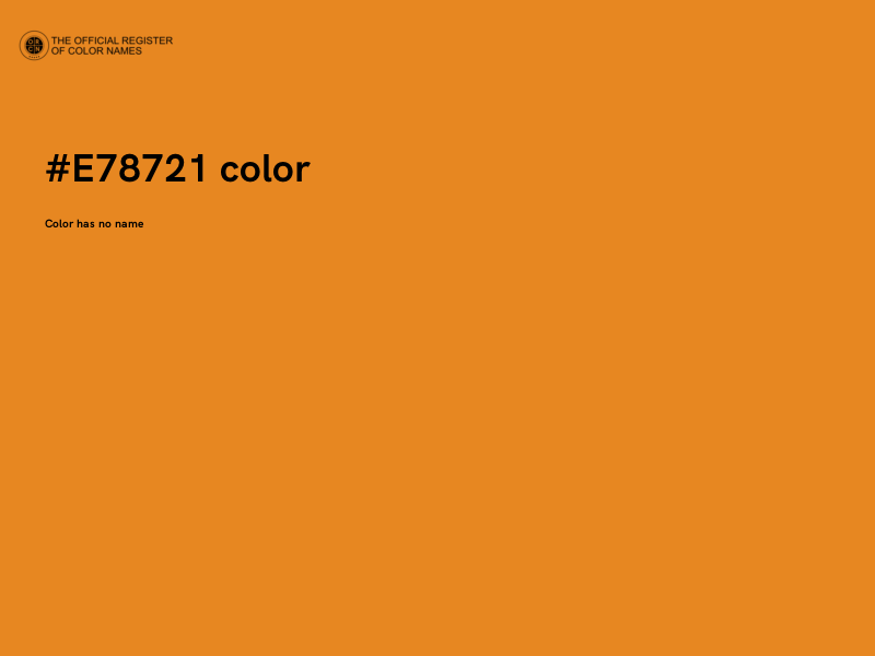 #E78721 color image