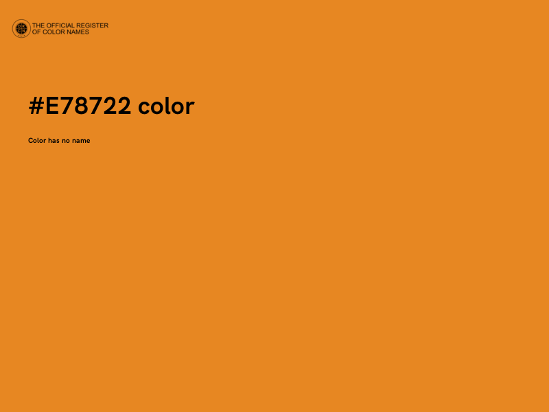 #E78722 color image
