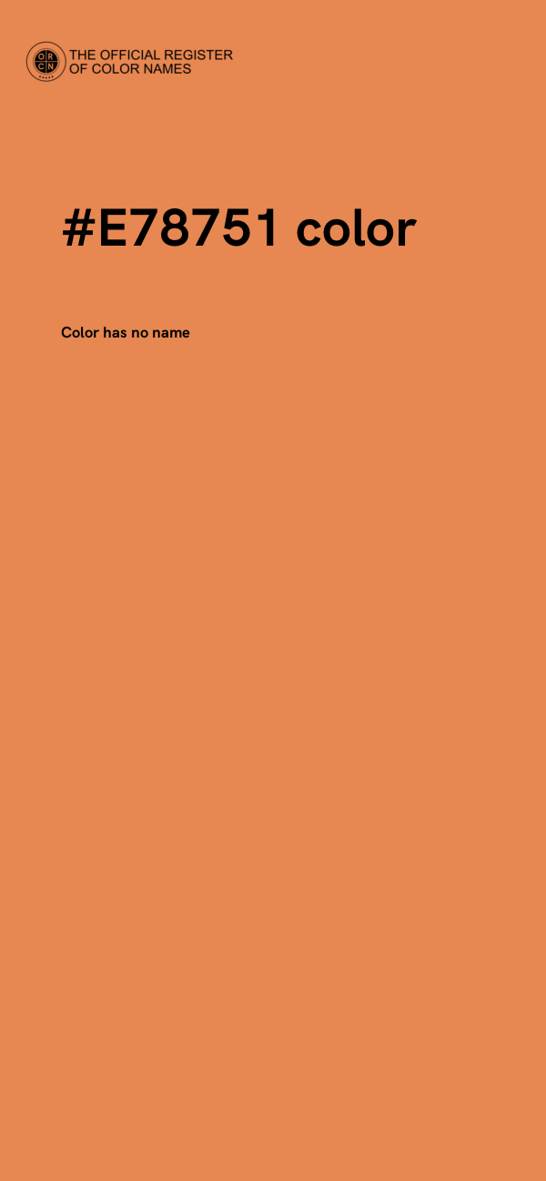 #E78751 color image