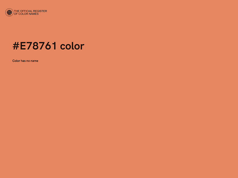#E78761 color image